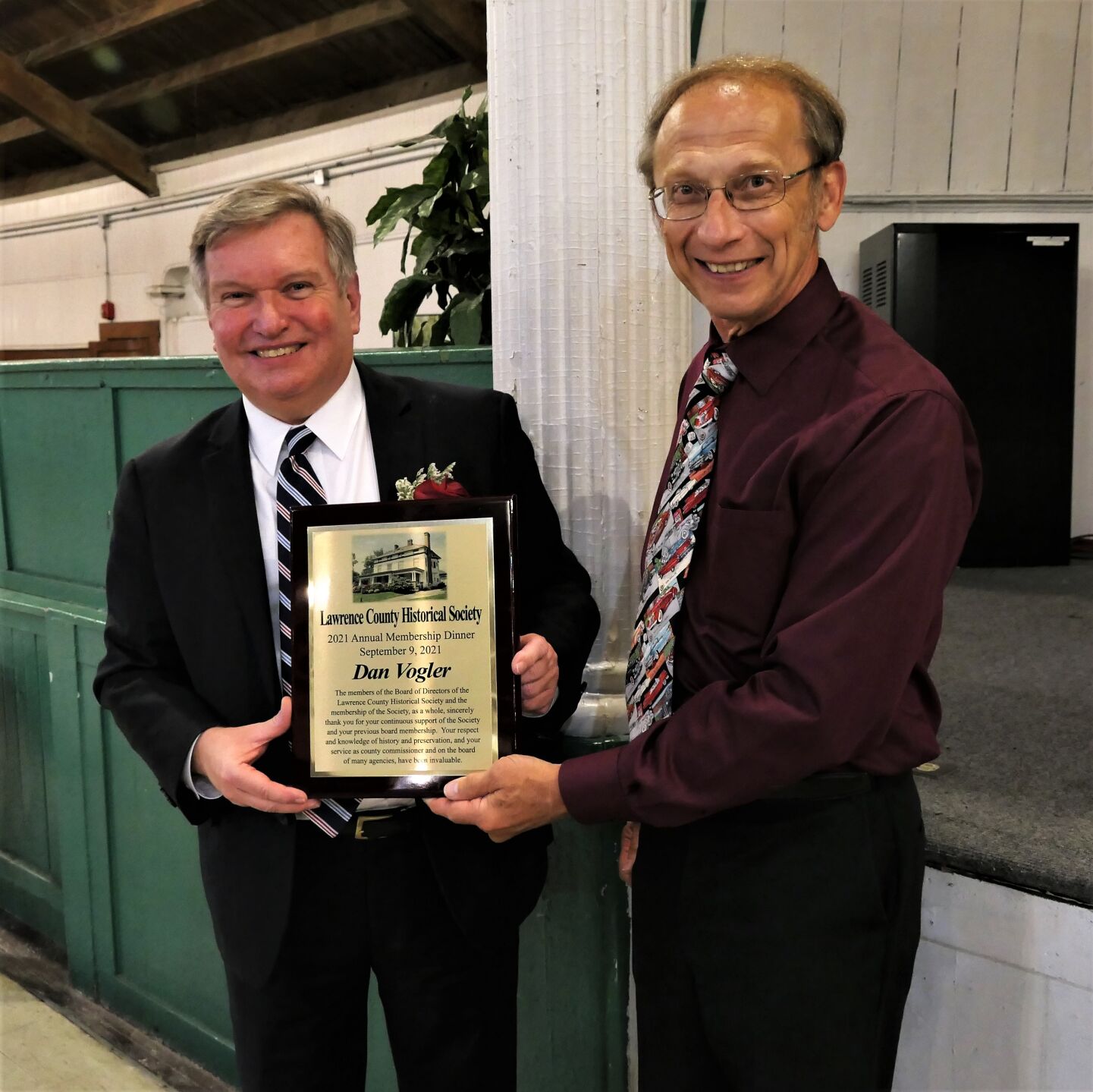 Vogler honored by historical society